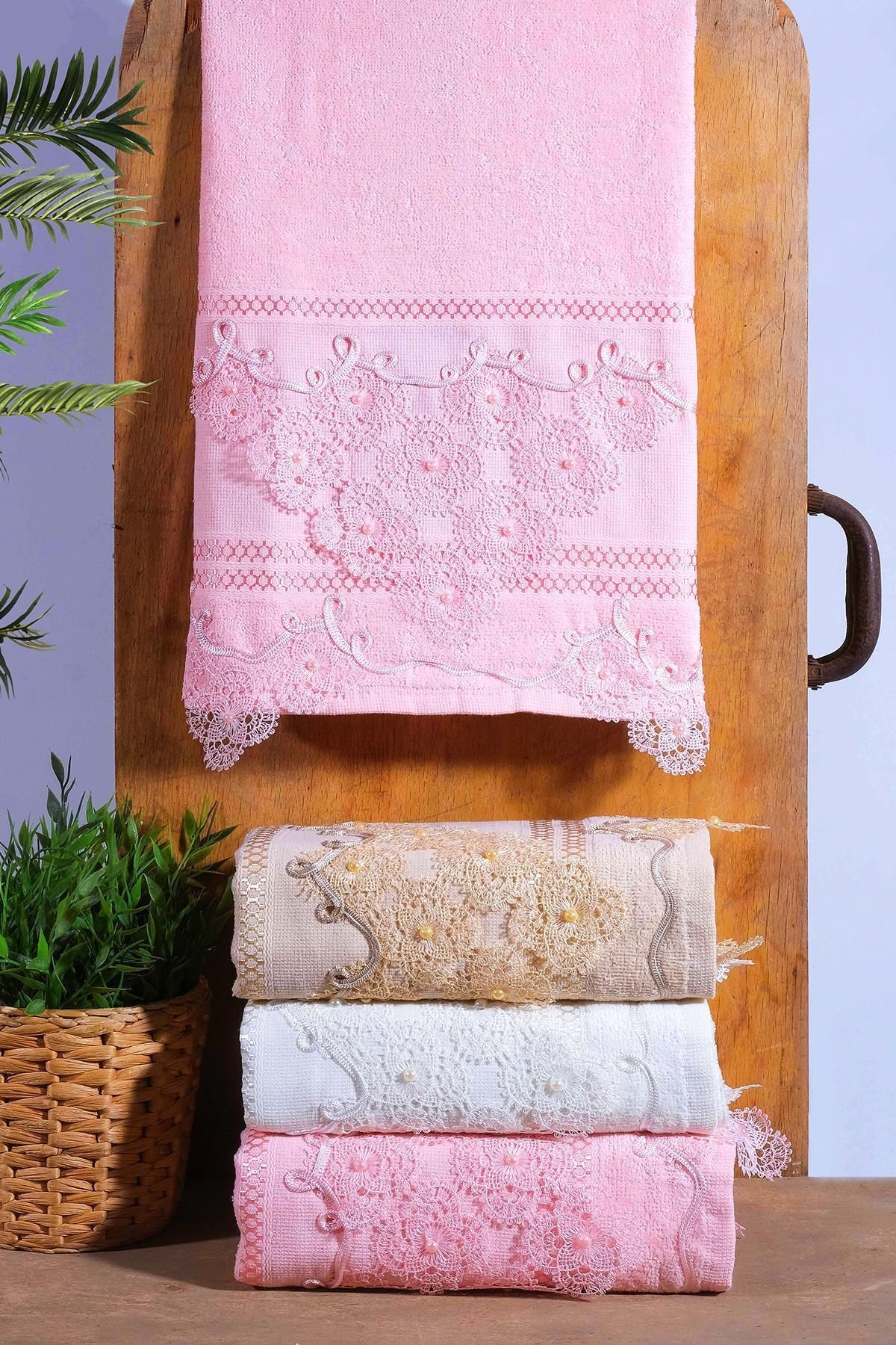 Comfort Home Carina 3 Parça El ve Yüz Havlu Seti | Baş Havlusu | 50x90 Cm | %100 Pamuk