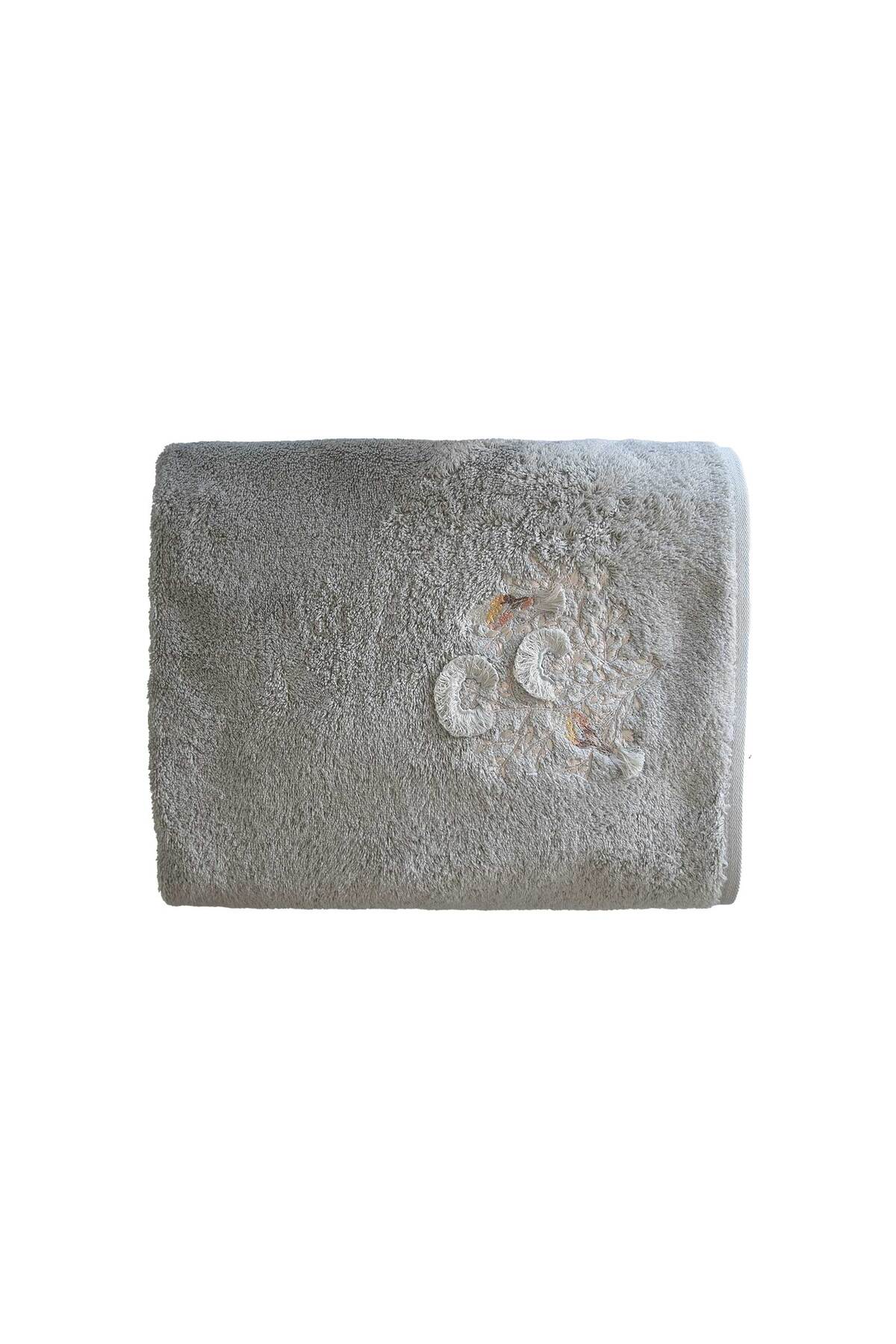 Home Sweet Home BOMONTİ HAVLU 90X150 KUŞ NAKIŞLI YEŞİL - Görsel 3