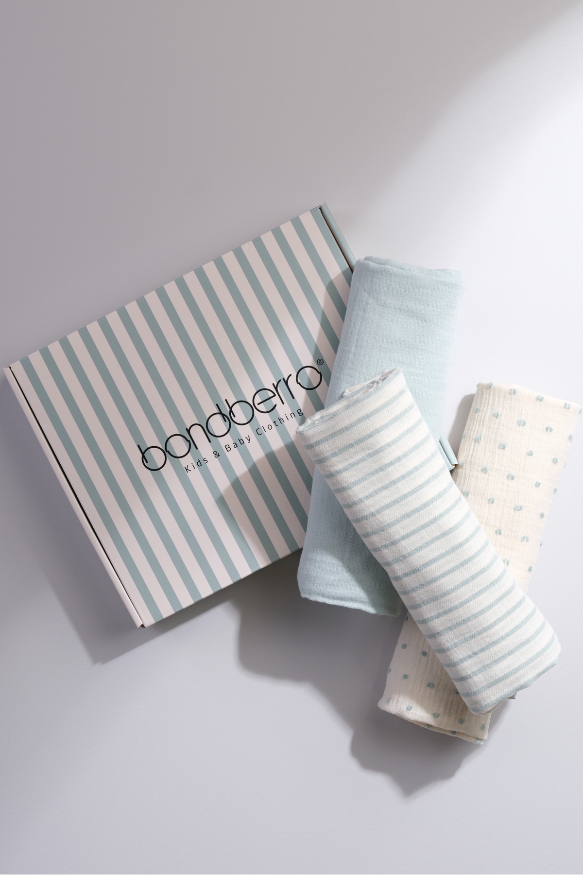 Bondberro Özel Kutulu 3 Adet 2 Katlı Müslin Örtü & Battaniye %100 Pamuklu Xl Boy 100 X 85 Cm ( Mint )