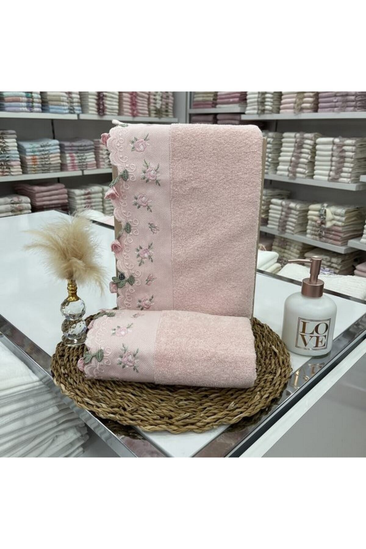 Karacan 50*85 Gülay Ponpon Havlu 2li