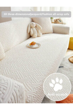 HaNemCe Likrali Streç Lastikli Esnek Yikanabilir Üç Kişilik Koltuk Örtüsü Koltuk Kılıfı (1ADET)