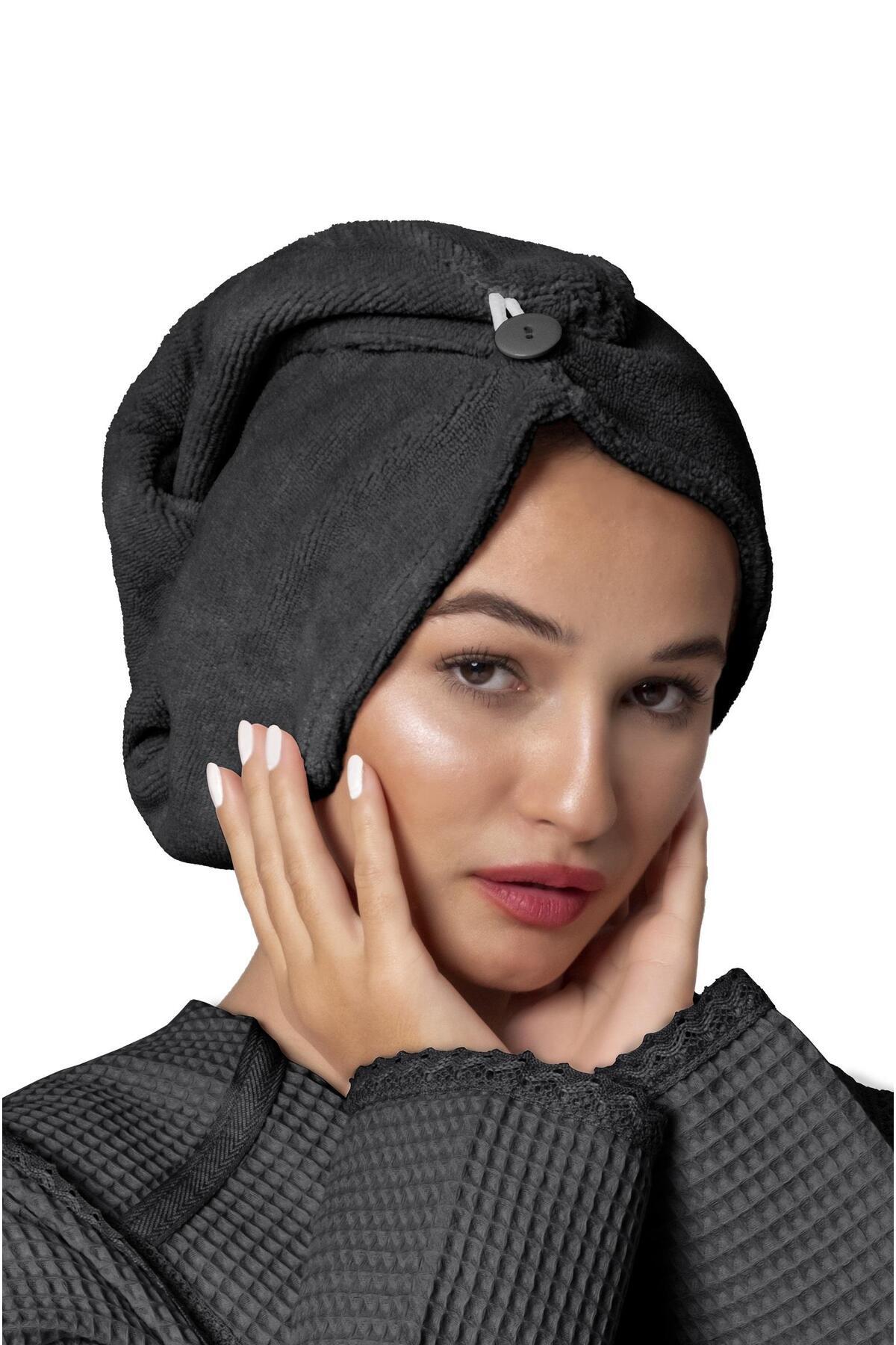 Ellia Soft Zarif Bone Hair Kalın Mikrofiber| Saç Kurutma Bonesi | Saç Havlusu | Saç Kurulama Havlusu - Görsel 3