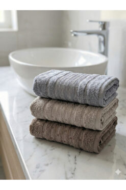 VİENNA 3’lü 50x90 Pamuklu El Havlusu Seti – Yumuşak Dokulu, Yüksek Emicilik, Hızlı Kuruyan Premium Havlu