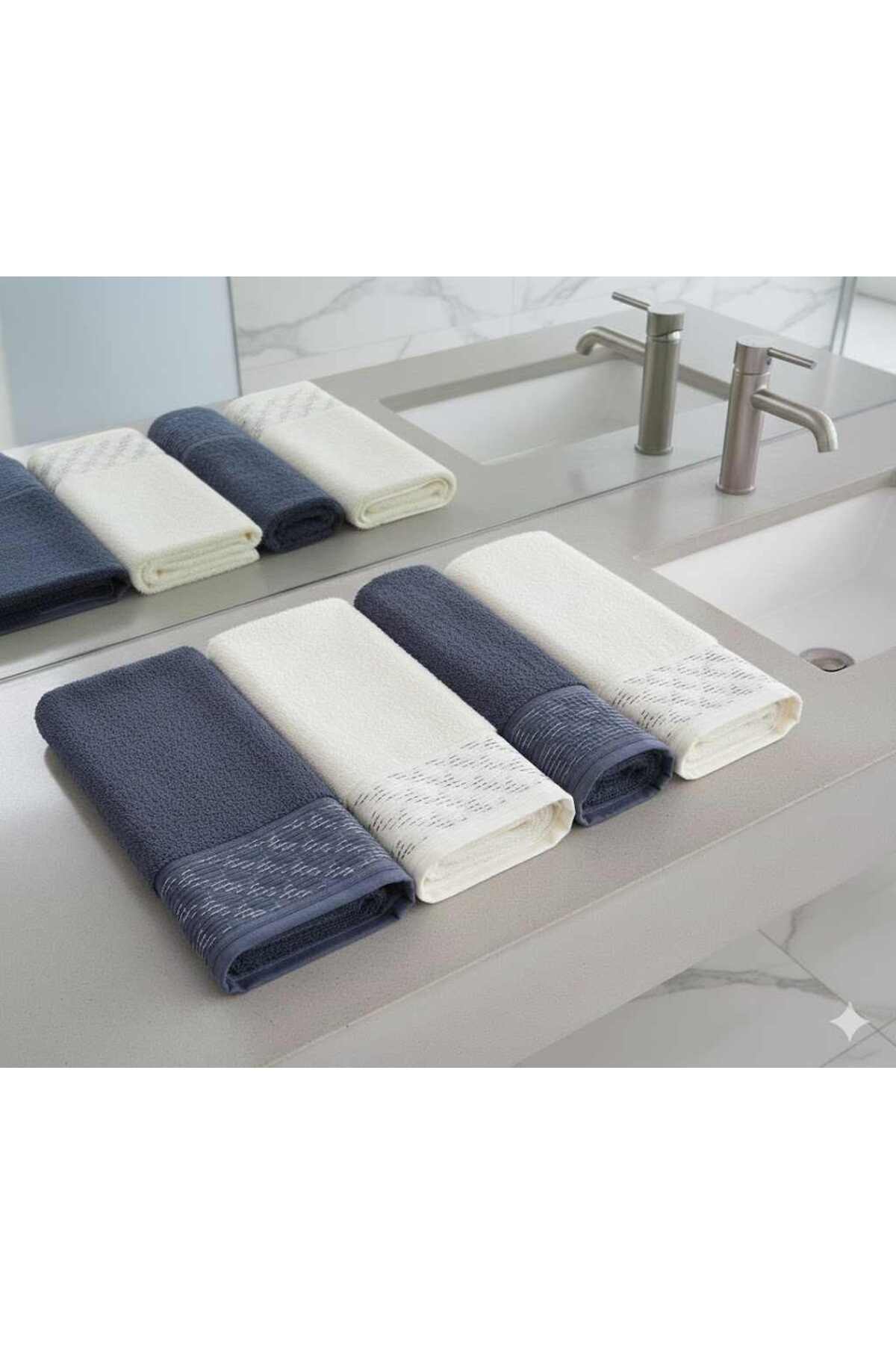 Özdilek Dıagonal Waffle Gri-bej Best Set (hamam Takımı)