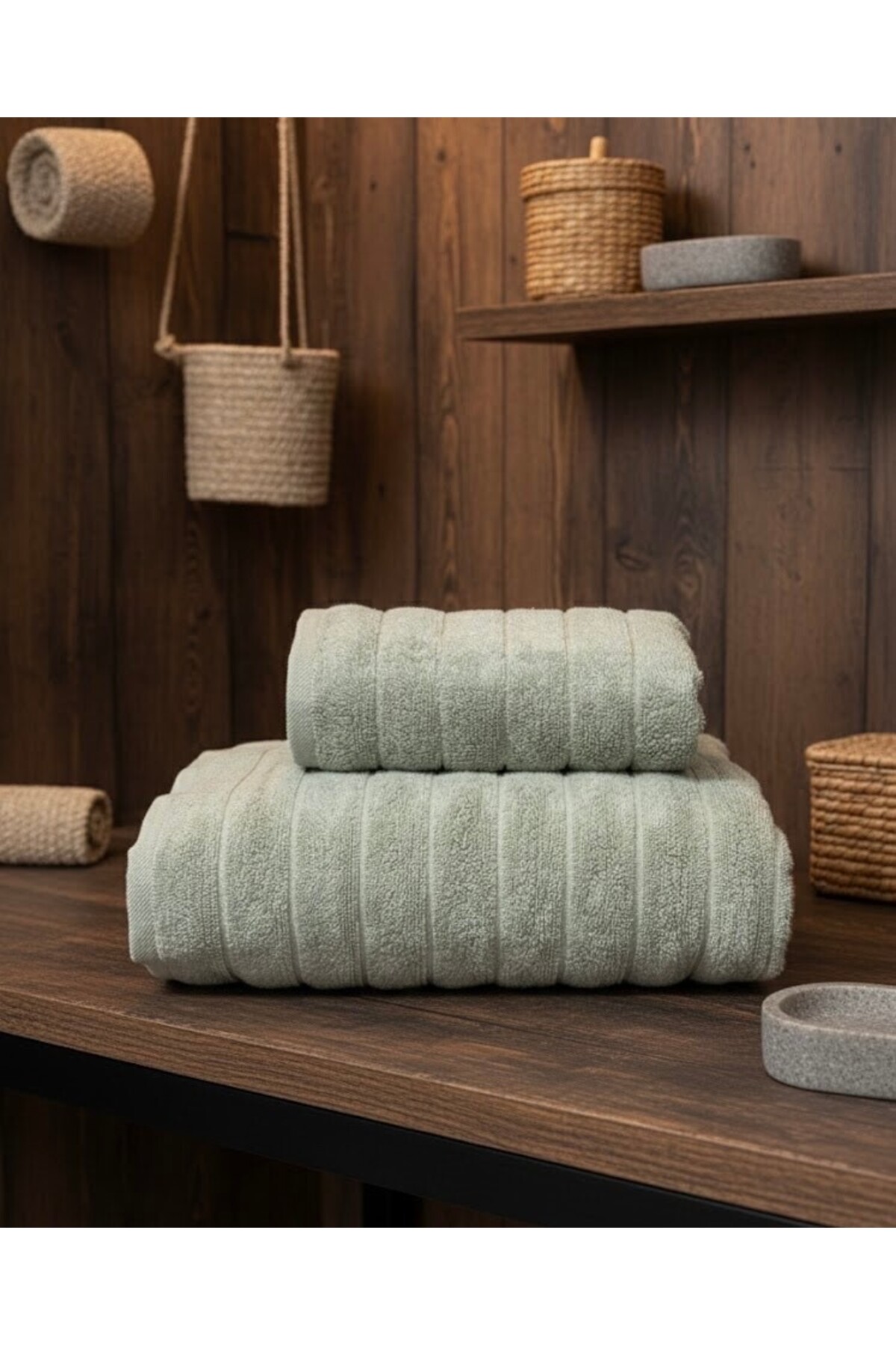 COTTOWEL'S Micro Cotton 2'li Banyo Seti / 90x150 Banyo Havlusu / 50x90 Saç Havlusu / Hamam Seti / Banyo Havlusu