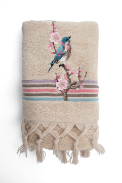 Arliva Home Asuman Nakıslı Havlu Bej 30x50