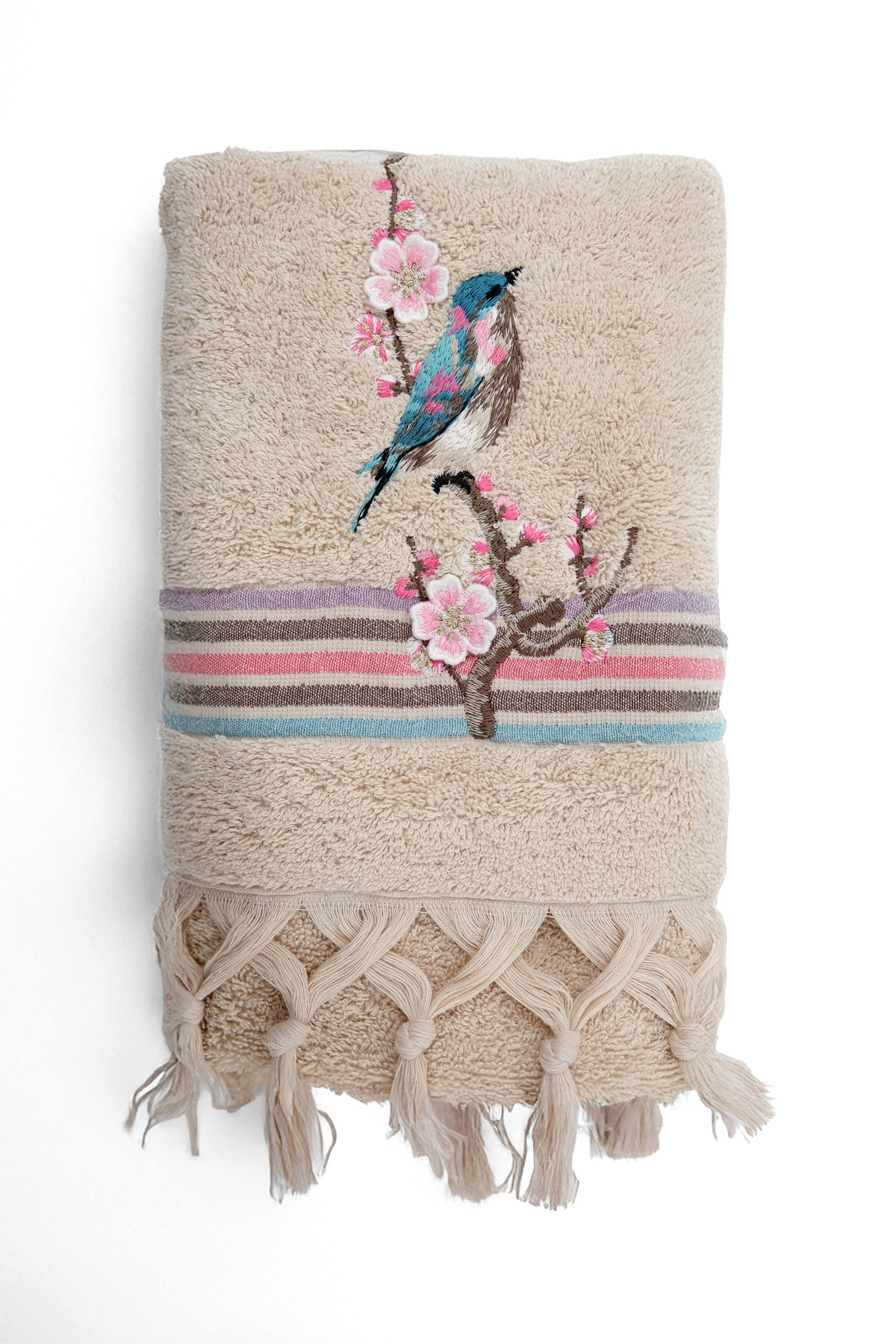 Arliva Home Asuman Nakıslı Havlu Bej 30x50