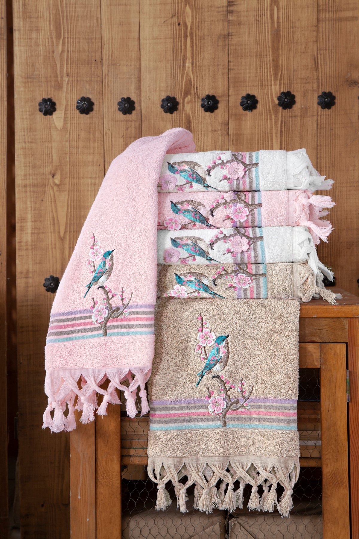 Arliva Home Asuman Nakıslı Havlu Bej 30x50 - Görsel 2