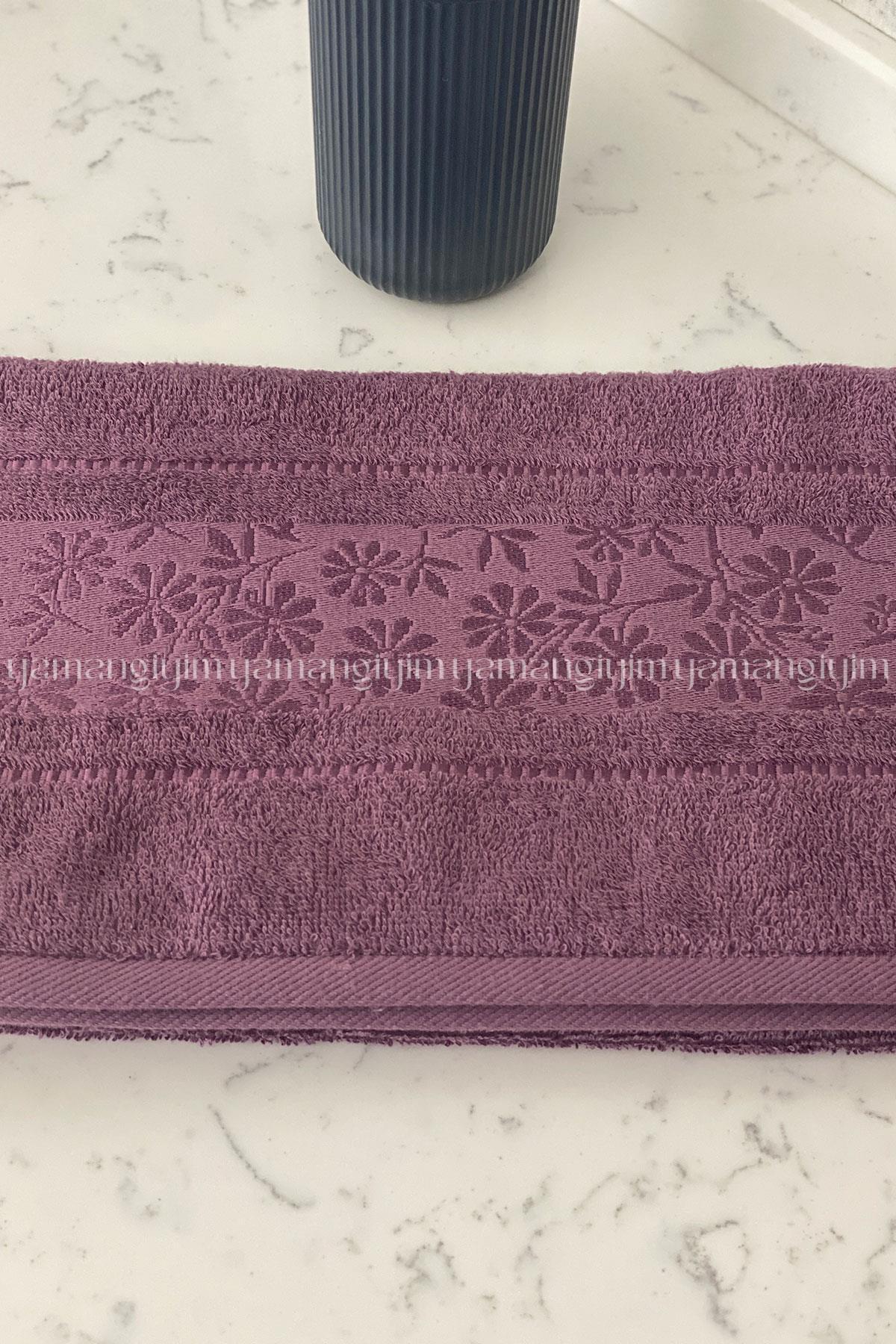 Özdilek Blossom El-Yüz Havlusu 4 Adet-Mürdüm - Görsel 2