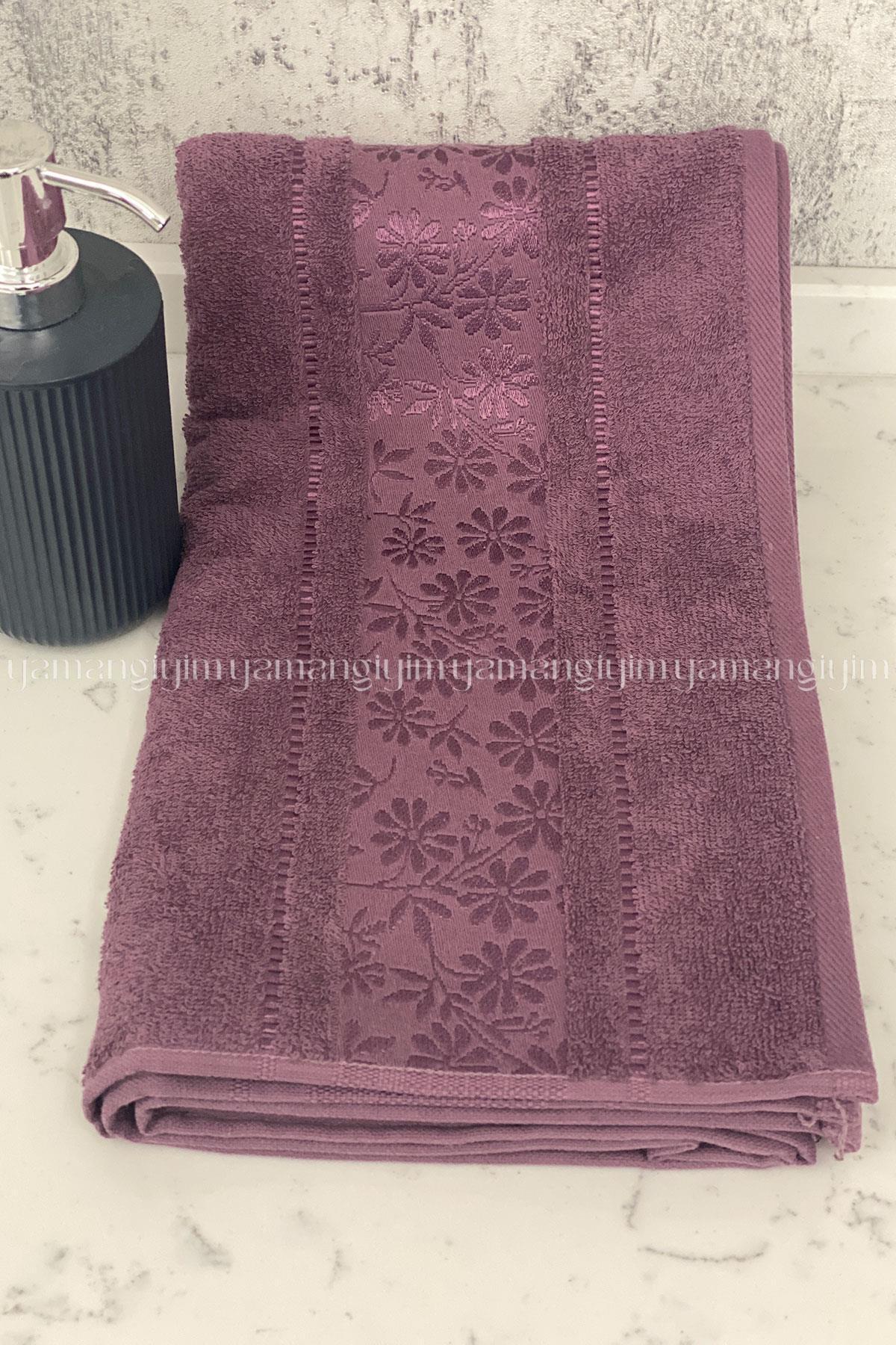 Özdilek Blossom El-Yüz Havlusu 4 Adet-Mürdüm - Görsel 3