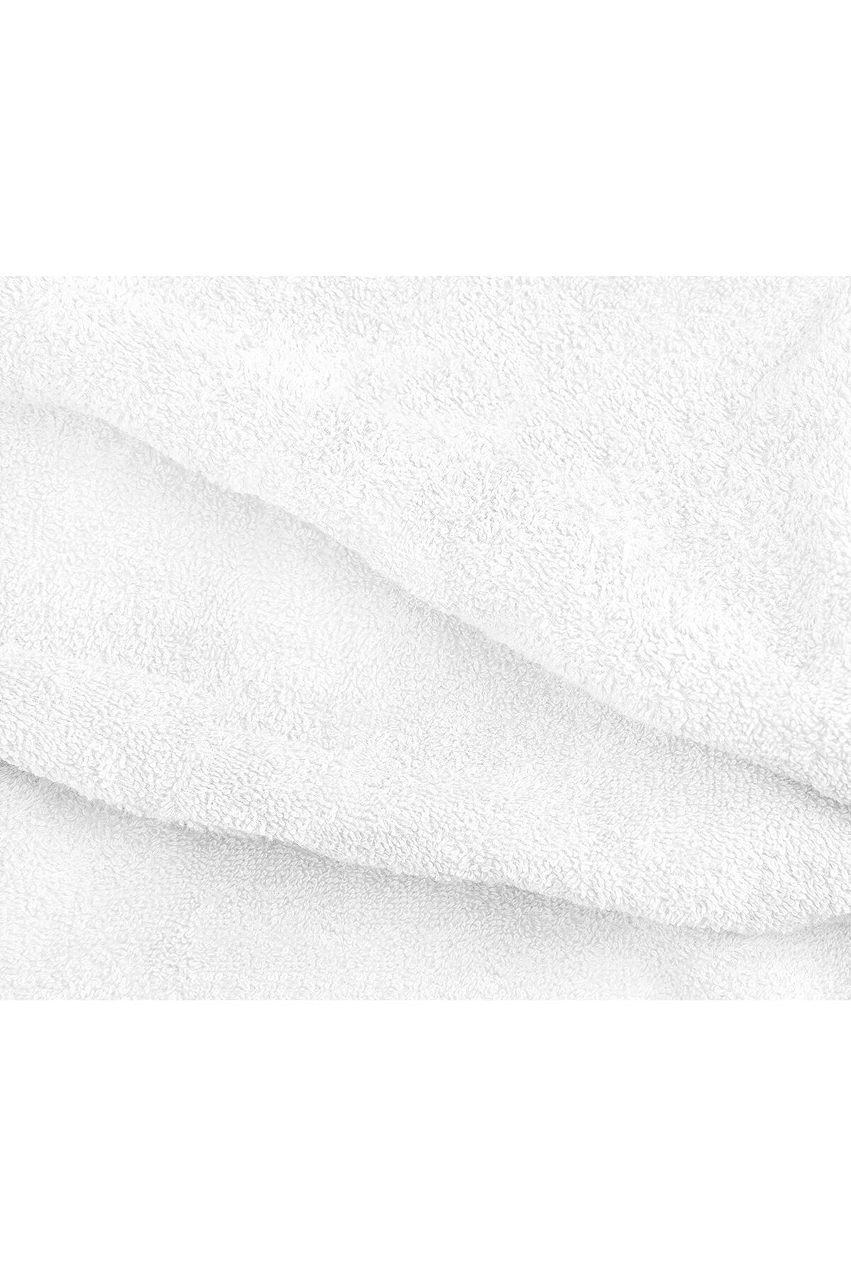 INTER Z 6'lı Set Beyaz %100 Pamuk Otel Banyo Havlusu 90x150 Cm, Otel Havlusu - Görsel 2