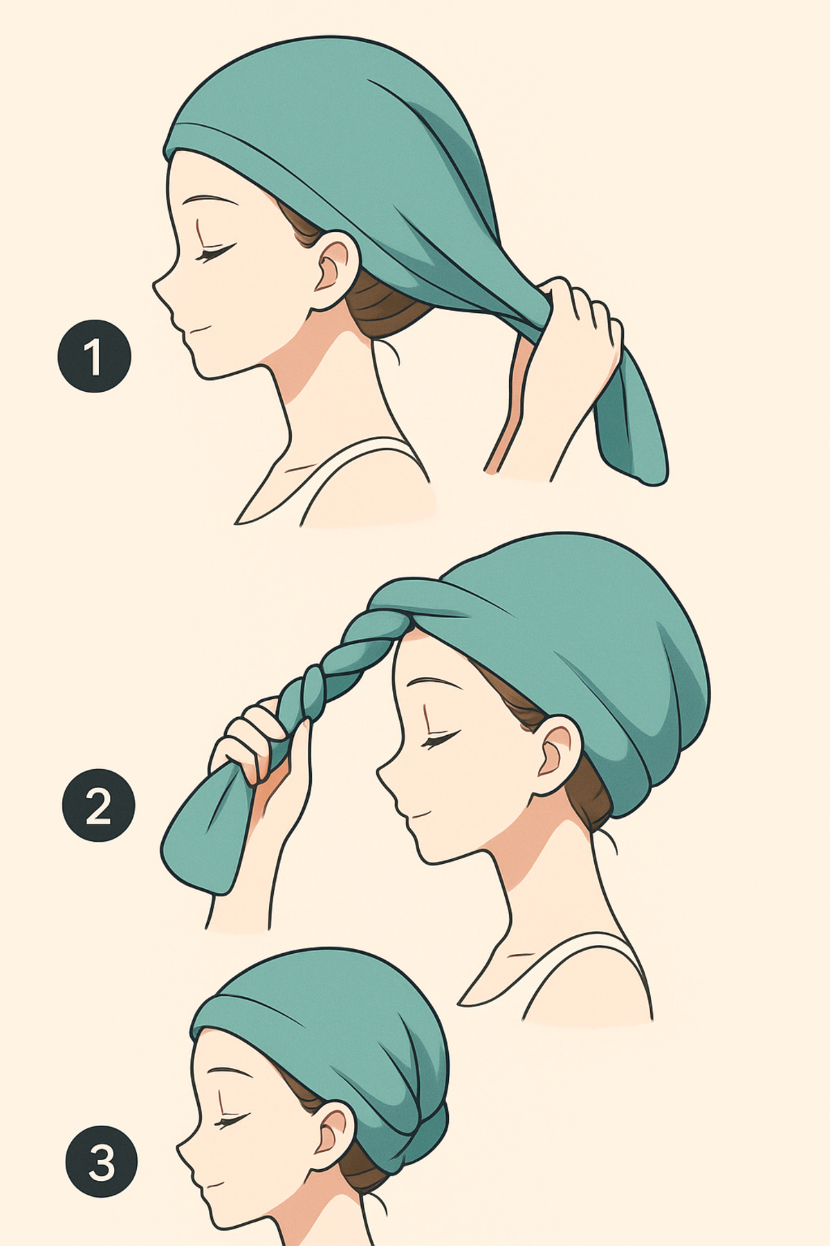 Primeaks Hızlı Kurulama Saç Havlu Bonesi – Mikrofiber Burgu Saç Bonesi - Görsel 3