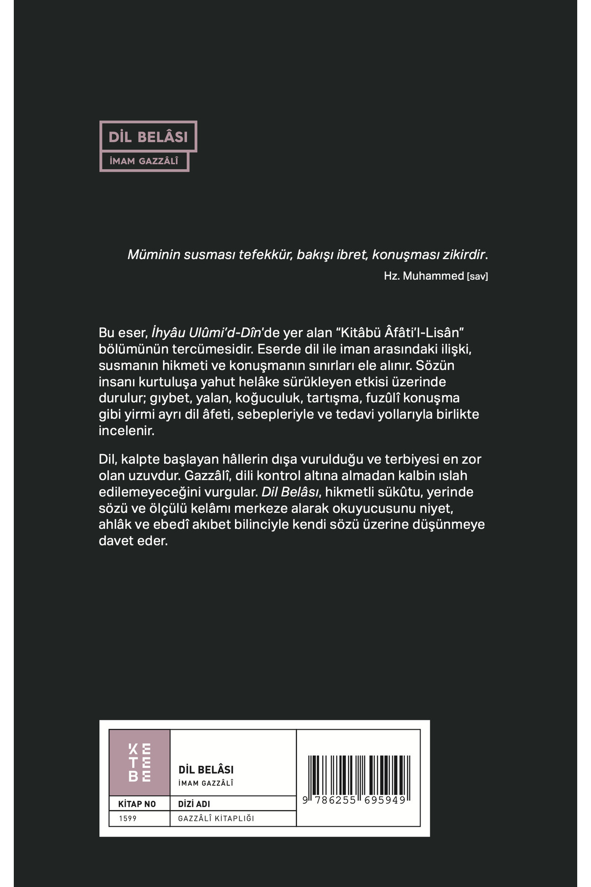 Ketebe Dil Belası Dilin Afetleri - İmam Gazali - Görsel 2