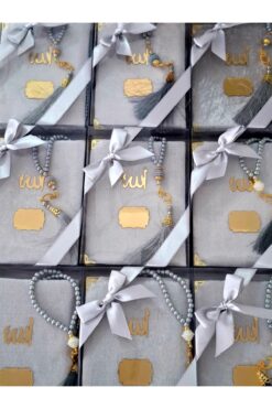 hira tasarım 10 Adet Kutulu Yasin Kitabı-tesbih Seti Mevlid Seti