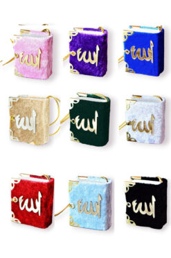 luxurianthome 40 adet Mini Kadife Kaplı Altın Lafızlı Tam Mini Kuran-ı Kerim Hac Umre