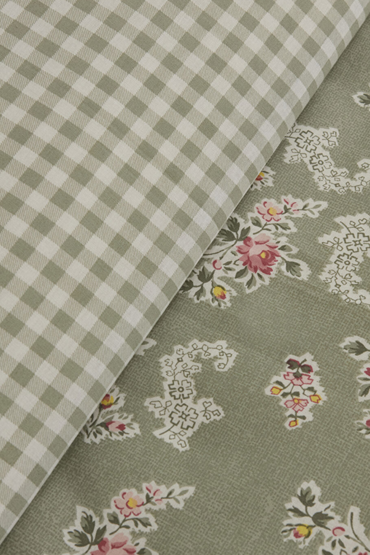 Karaca Home Carlo %100 Pamuk Çift Kişilik Nevresim Takımı Adaçayı - Görsel 3