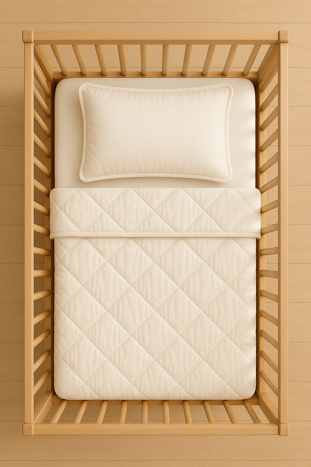 Madame Home BEBEK YORGANI VE YASTIGI YÜN MERİNOS KUZU YÜNÜ ORGANİK - Görsel 2