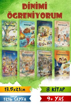 Antoloji Yayınları Dinimi Öğreniyorum - 8 Kitap - Çocuk Dini Eğitim Seti – Namaz, Peygamberimiz, İman ve Değerler