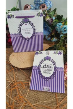Medrese Yayınları Karton Çantalı Yasin Cüzü Kitabı Telefonda Sesli Dinleme,dogum,mevlit Hac Hediyesi Mor 80 Sayfa