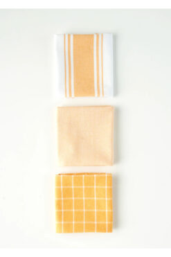 Bella Maison Juno  Kurulama Bezi 3'lü Hardal (45x65 cm)