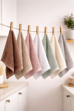 TEXTİLES MAGİC LAMP 7'li Çok Amaçlı Bambu Mini Havlu Seti - Bebek, Mutfak ve Temizlik Havlusu 20 X 20 cm