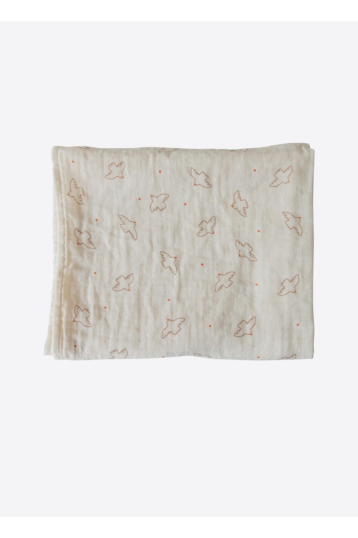 kitikate Organik Fly Bird Müslin Battaniye Natural - Görsel 2