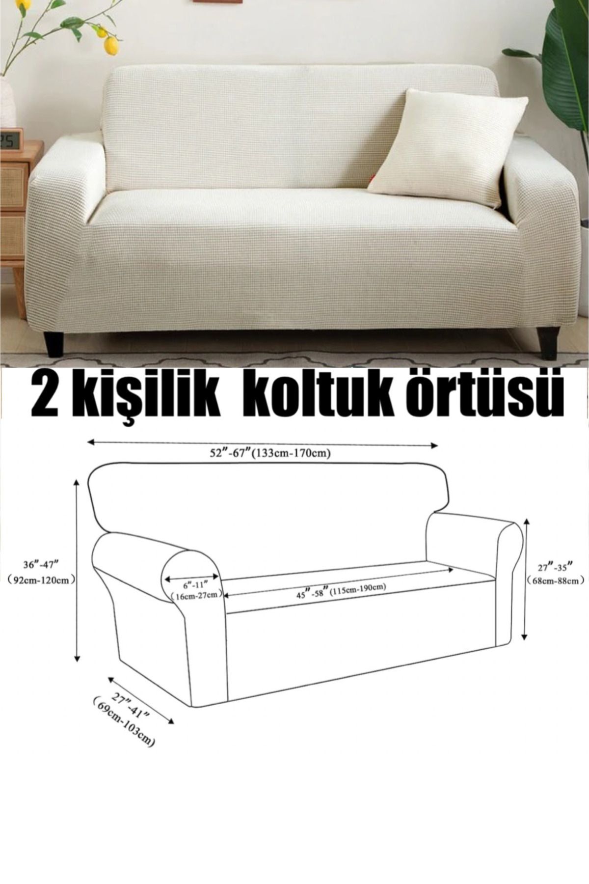 uzhanem koltuk örtüsü 2kişilik koltuk kılıfı