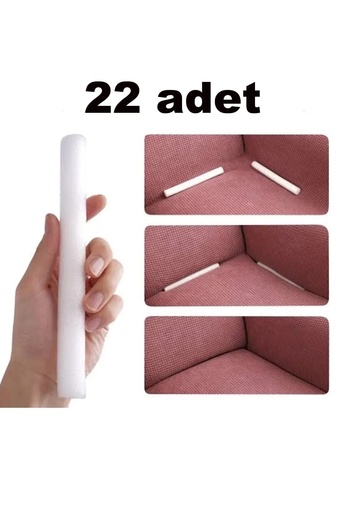 TUCHMALL 22 Adet Sünger Çubuk Koltuk Örtüsü Koltuk Kılıfı Oval Sandalye Örtüsü Sıkıştırma Aparatı