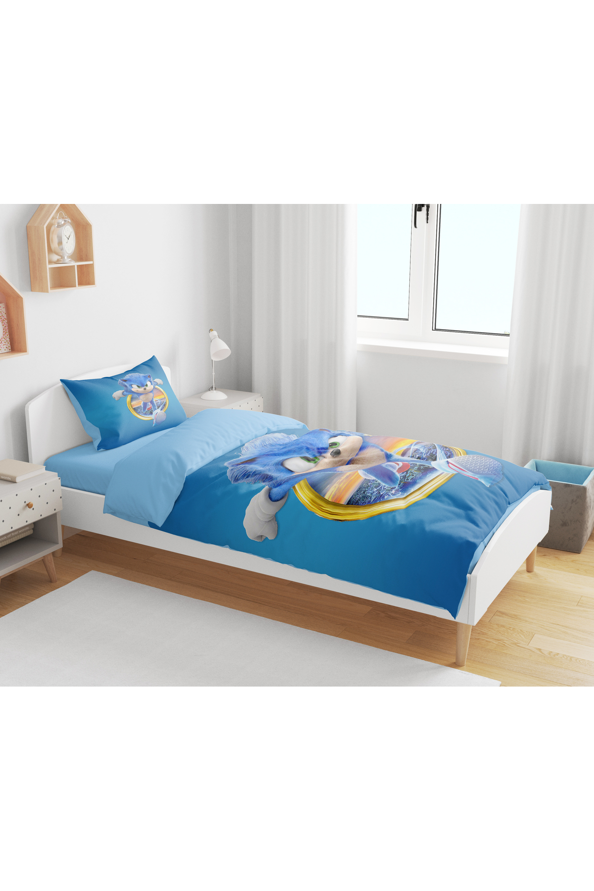 Erays Home Sonic 3d Dijital Baskılı Tek Kişilik Erkek Çocuk Nevresim Takımı Genç Nevresim Takımı - Görsel 2