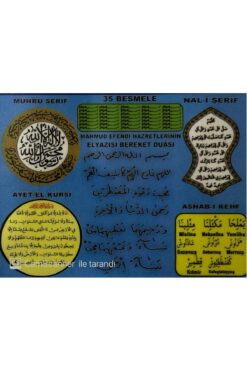 Muallim Neşriyat Mahmud Efendi Hazretlerinin El Yazısı Bereket Duası Cep Boy 5 Adet Pvc Kaplı