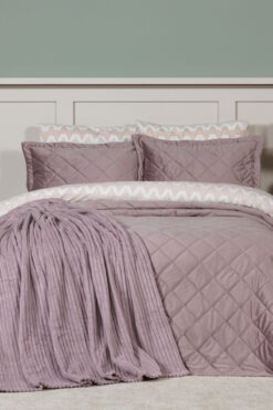 Elart Alice Kombin Set Yatak Örtüsü Nevresim Takımı Battaniye Çeyiz Seti (240x260 cm) Gülkurusu