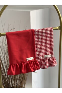 KaiAtelier 2Li Lovely X Mia Keten Fırfırlı Kurulama Bezi