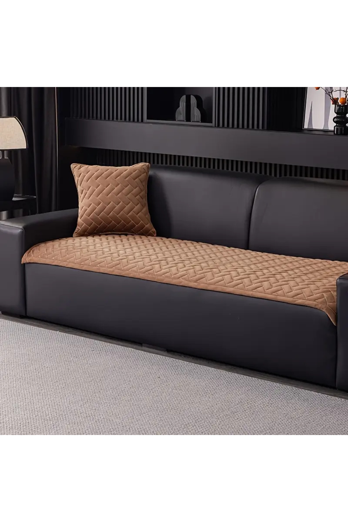 vivamia Kaymaz Taban Kapitone Koltuk örtüsü 70 x 190 - Görsel 3