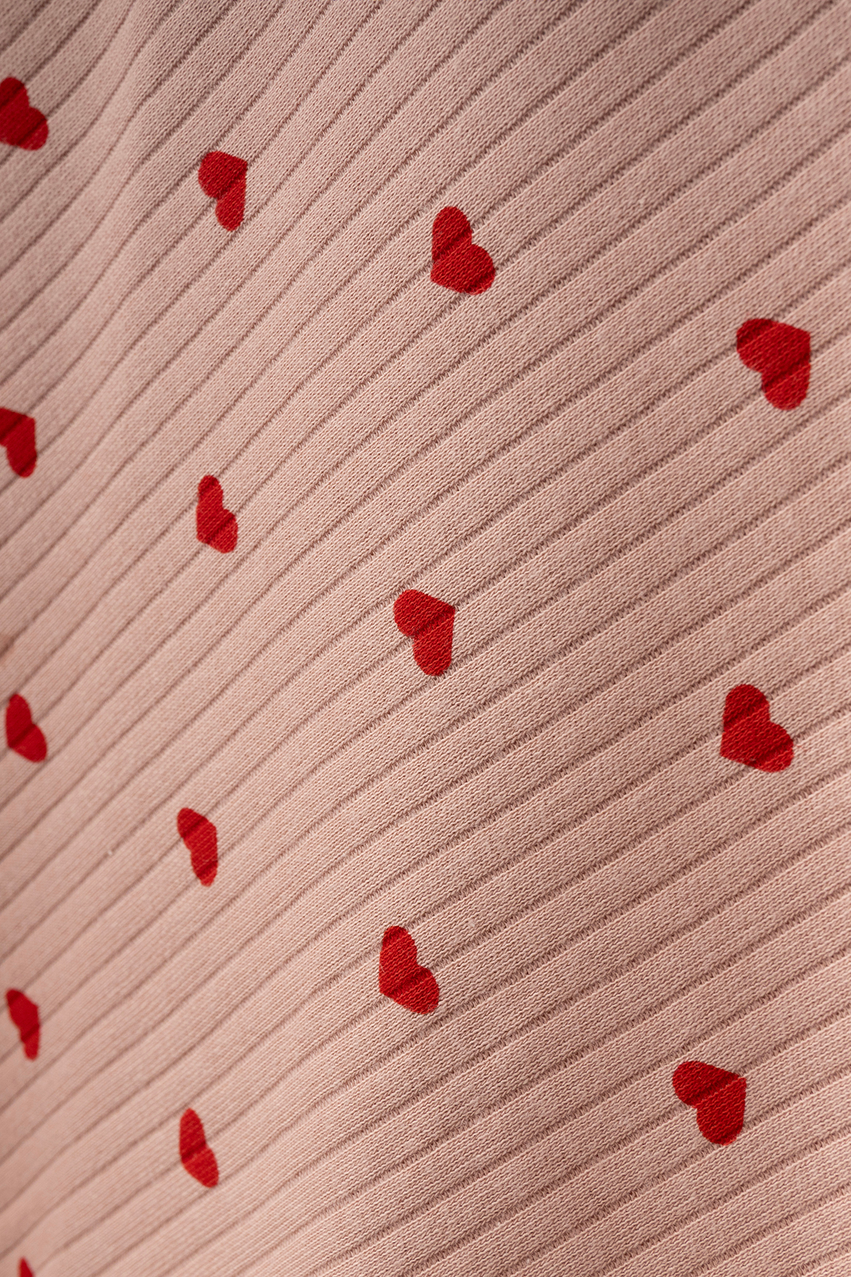 yukobaby bebeğiniz için en doğalı Gül Kurusu Kalpli Naturel Pamuklu 80x90 cm Tek Kat Bebek Battaniye - Görsel 2