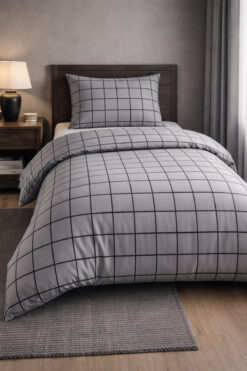 İsmail Gürel Tek Kişilik Lastikli Çarşaflı Nevresim Takımı | Pamuklu