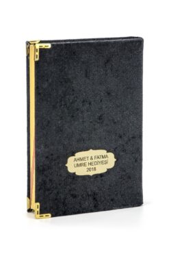 Ayfa Basın Yayın Kuranı Kerim - Kadife Kaplı - Isme Özel Plakalı - Mealli - Orta Boy - Siyah