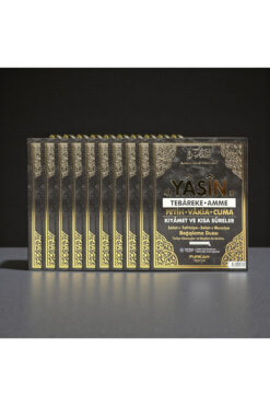 Zey-Al Kristal Çanta Boy 41 Yasin | 128 Sayfa, 3’lü Varak Baskılı, Karton Kapak | 10 Adet – Siyah