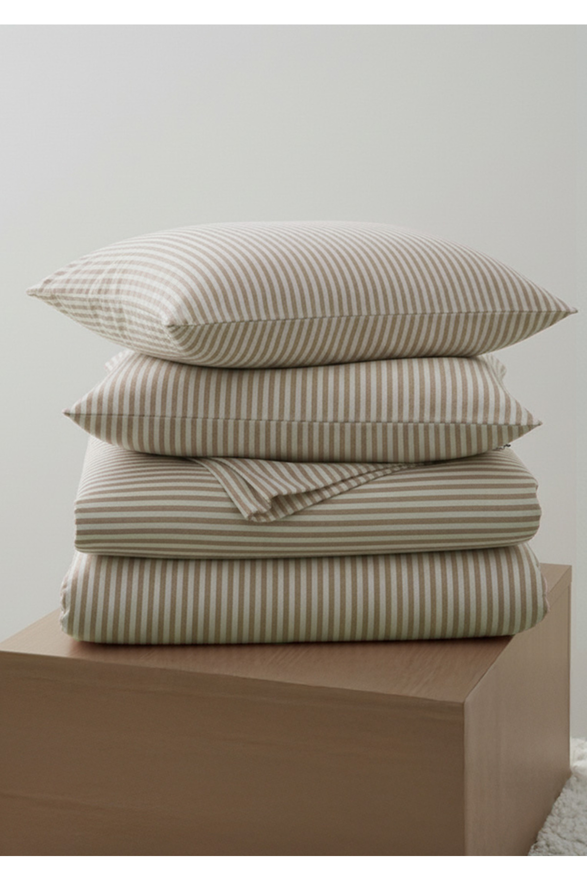 Days In Colours Çift Kişilik %100 Pamuk Çizgili Nevresim Takımı - Pera Serisi - Görsel 3