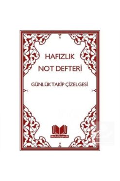 Kitap Kalbi Yayıncılık Hafızlık Not Defteri Günlük Takip Çizelgesi (Çanta Boy)