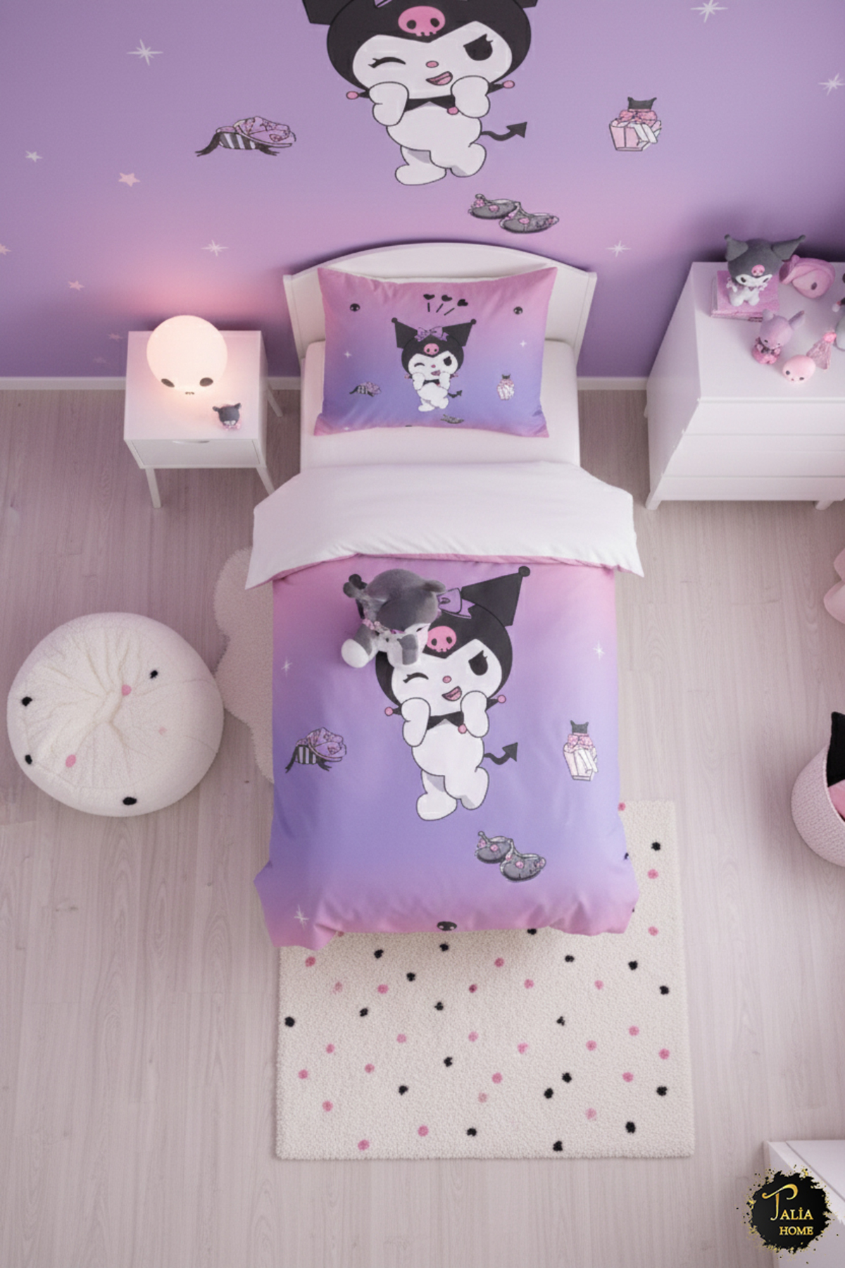 Talia Home Kuromi Desenli Çocuk ve Bebek Odası Nevresim Takımı TLAN-325