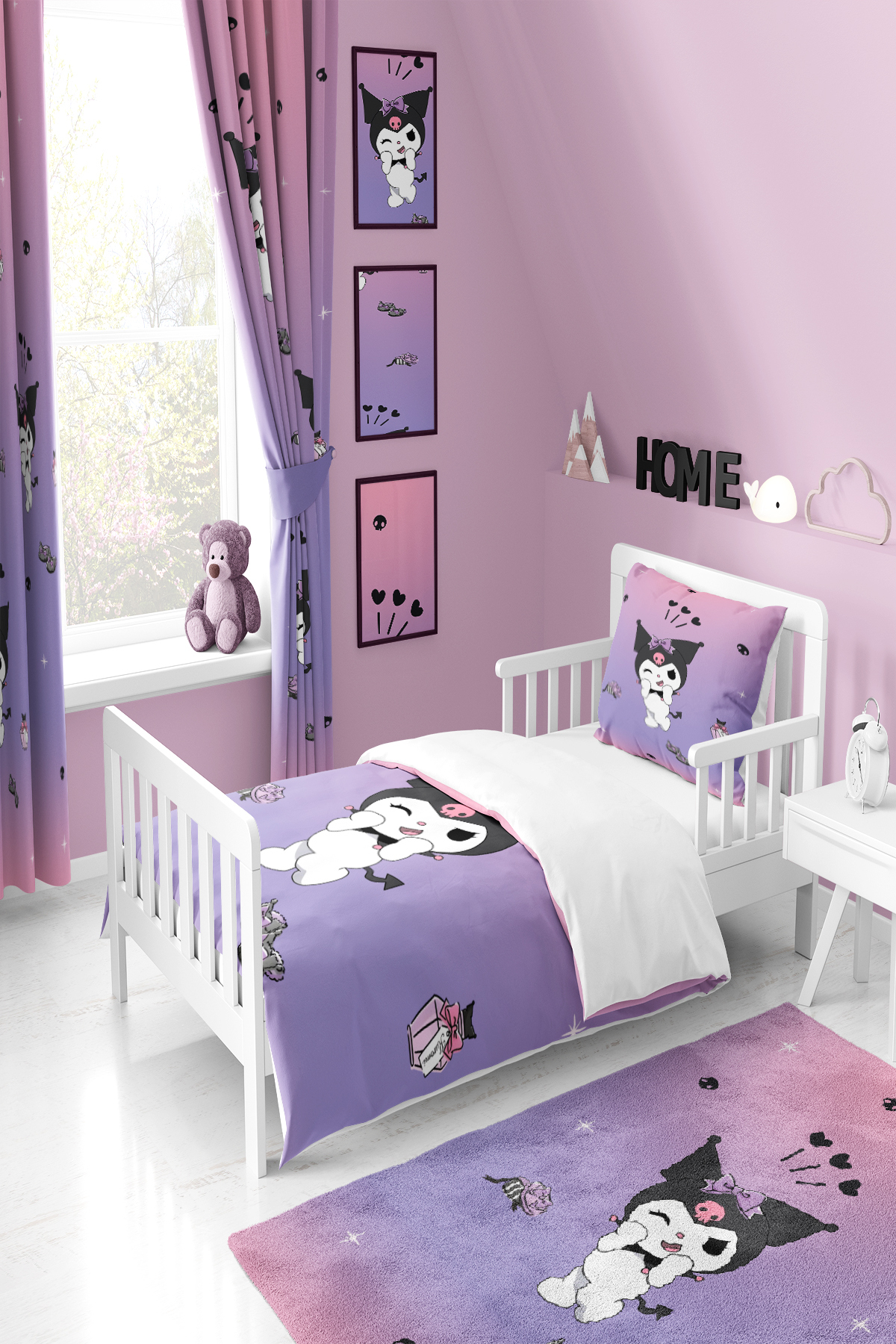 Talia Home Kuromi Desenli Çocuk ve Bebek Odası Nevresim Takımı TLAN-325 - Görsel 3