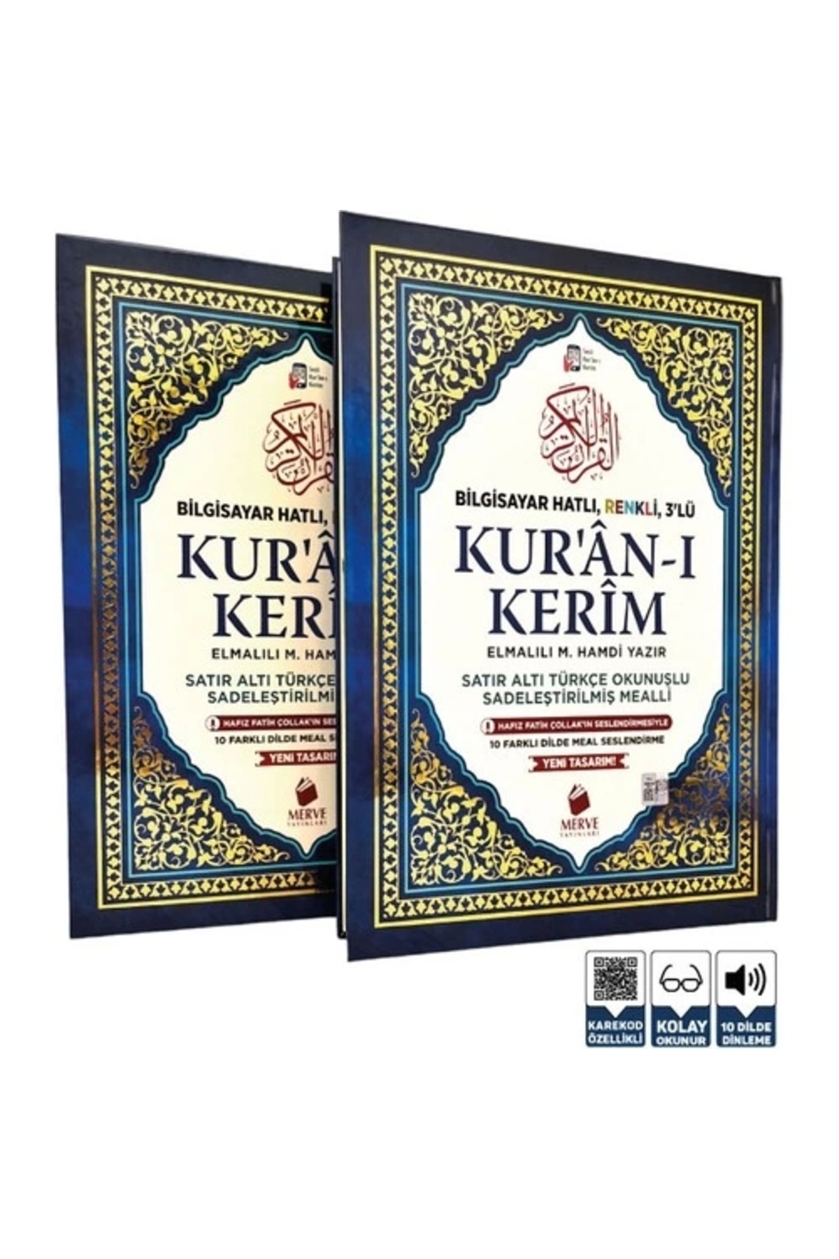 Merve Yayınları Rahle Boy Satır Altı Türkçe Okunuşlu ve Türkçe Mealli Renkli Kuran-ı Kerim - Görsel 3