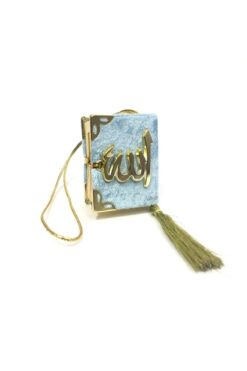 SİNA HEDİYELİK Mini Kadife Kaplı Kuranı Kerim Bebe Mavi (1 Adet)