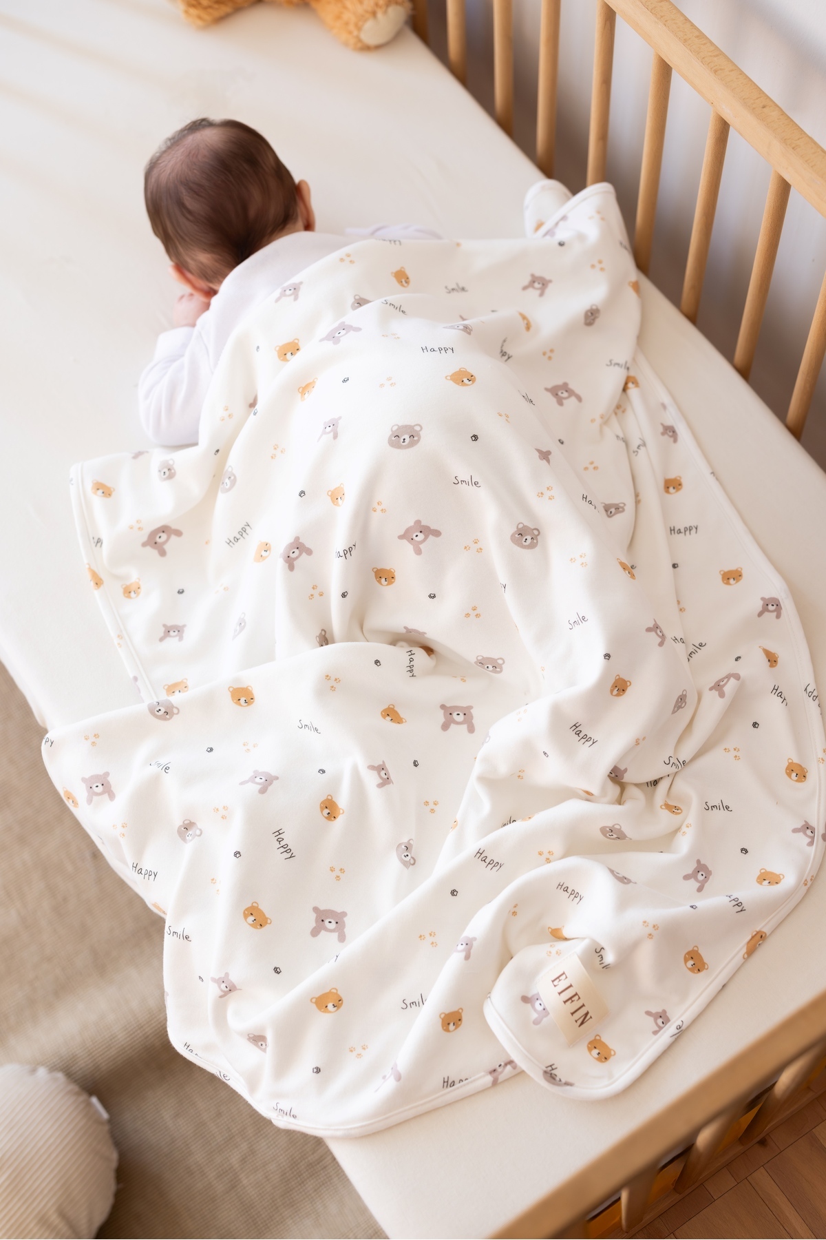 EIFIN Bebek&Çocuk İnterlok Örtü & Battaniye %100 Pamuk Kutulu Oeko-teks Sertifikalı - Görsel 3