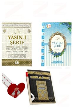 Merve Yayınları Yasin-i Şerif Okunuşlu ve Mealli Çanta Boy 3'lü Set (Özel Tasarım Kalp Ayraç Hediye)