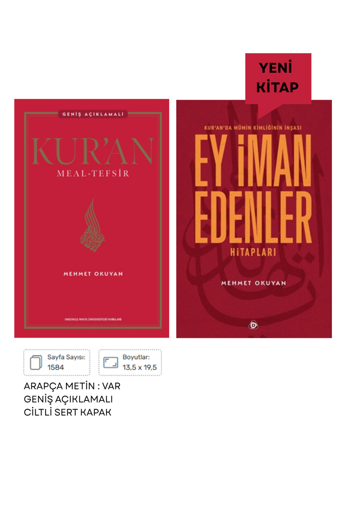 Düşün Yayıncılık Mehmet Okuyan Kuran Meali GENİŞ AÇIKLAMALI -Ey İman Edenler Seti