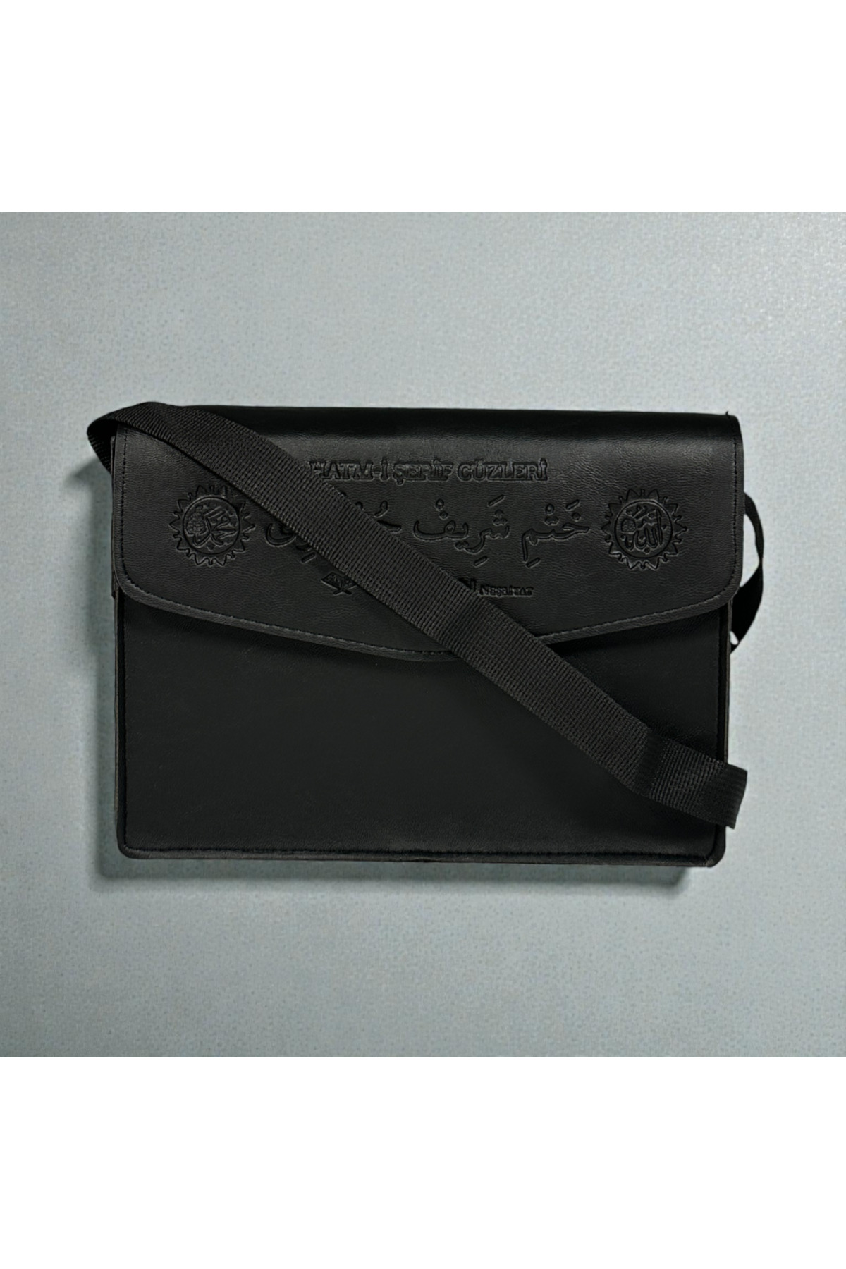 Furkan Neşriyat Çantalı Kur’an Seti | Suni Deri Çanta ve Cüzlü Özel Tasarım Set | Rahle Boy | Siyah