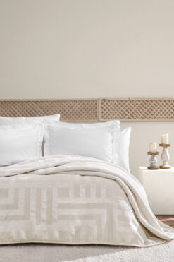 Yataş Palma Çift Kişilik Emboss Battaniye - Şampanya