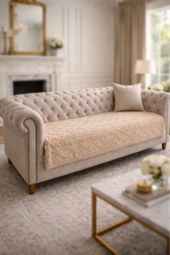 Decomia Home Chain Oturma Yerini Kapatan Kabartmalı Yumuşak Tüylü Koltuk Örtüsü Koltuk Şalı (100X220cm)