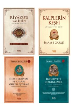 Çelik Yayınevi Imam-ı Gazali Seti Kalplerin Keşfi-nefs Terbiyesi-riyazü's Salihin-iki Şehveti Dizginlemek 4'lü Set